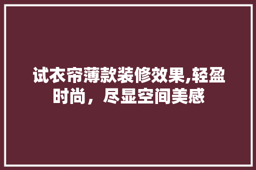试衣帘薄款装修效果,轻盈时尚,尽显空间美感 MI家公司推荐 试衣帘薄款装修效果,轻盈时尚,尽显空间美感 试衣帘薄款装修效果,轻盈时尚,尽显空间美感 MI家公司推荐