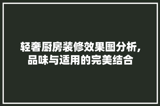 轻奢厨房装修效果图分析,品味与适用的完美结合 轻奢厨房装修效果图分析,品味与适用的完美结合 MI家公司推荐