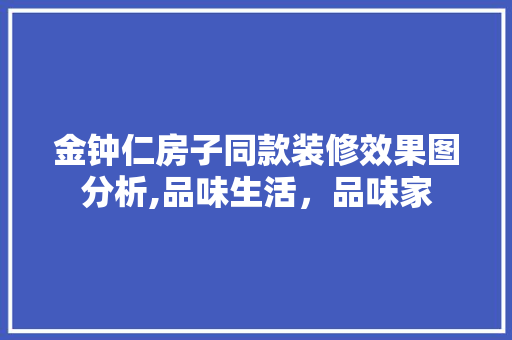 金钟仁房子同款装修效果图分析,品味生活，品味家 金钟仁房子同款装修效果图分析,品味生活，品味家 MI家装修经验