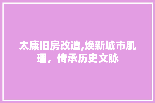 太康旧房改造,焕新城市肌理，传承历史文脉 MI家设计百科