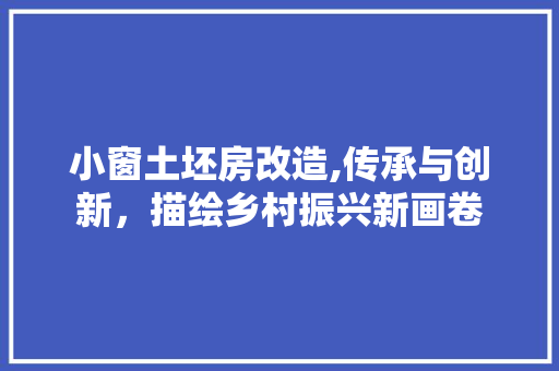 小窗土坯房改造,传承与创新，描绘乡村振兴新画卷 MI家装修攻略