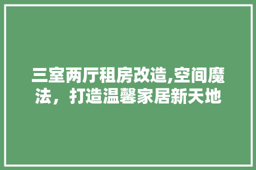 三室两厅租房改造,空间魔法，打造温馨家居新天地 MI家装修攻略