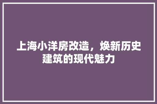 上海小洋房改造，焕新历史建筑的现代魅力 MI家设计百科