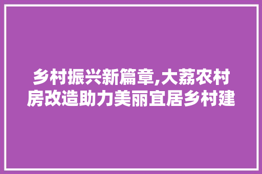 乡村振兴新篇章,大荔农村房改造助力美丽宜居乡村建设
