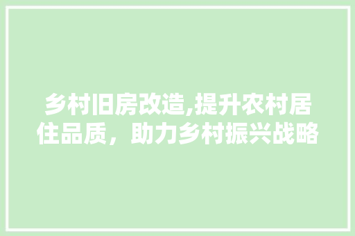 乡村旧房改造,提升农村居住品质，助力乡村振兴战略 MI家装修经验