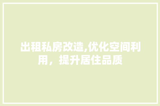 出租私房改造,优化空间利用，提升居住品质 MI家公司推荐