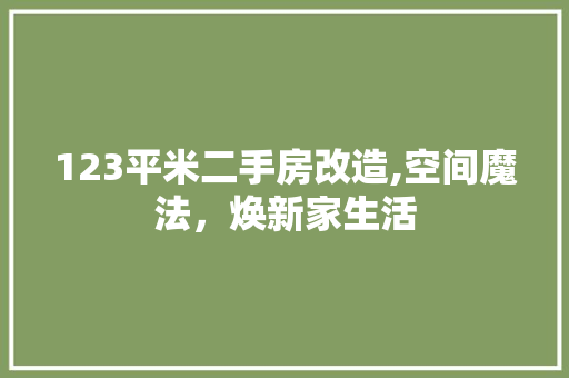 123平米二手房改造,空间魔法，焕新家生活 MI家装修攻略