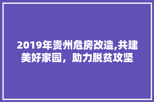2019年贵州危房改造,共建美好家园，助力脱贫攻坚