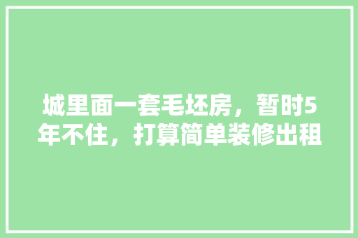 城里面一套毛坯房，暂时5年不住，打算简单装修出租，水电硬装装好点，还是随便装装「房屋装修全套技巧视频」 城里面一套毛坯房，暂时5年不住，打算简单装修出租，水电硬装装好点，还是随便装装「房屋装修全套技巧视频」 MI家装修经验