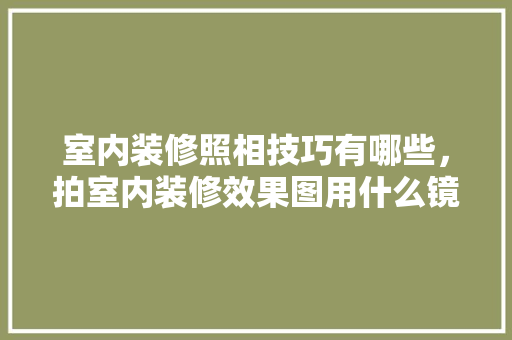 室内装修照相技巧有哪些，拍室内装修效果图用什么镜头。 室内装修照相技巧有哪些，拍室内装修效果图用什么镜头。 MI家装修攻略