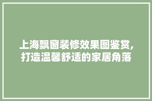 上海飘窗装修效果图鉴赏,打造温馨舒适的家居角落 上海飘窗装修效果图鉴赏,打造温馨舒适的家居角落 MI家设计指南