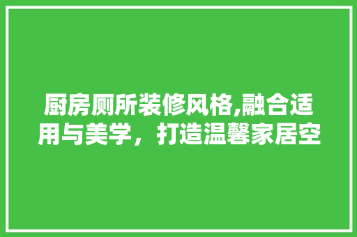 厨房厕所装修风格,融合适用与美学，打造温馨家居空间 厨房厕所装修风格,融合适用与美学，打造温馨家居空间 MI家装修经验