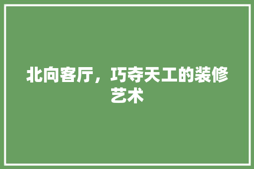 北向客厅，巧夺天工的装修艺术 北向客厅，巧夺天工的装修艺术 MI家装修攻略