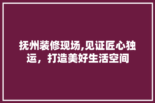 抚州装修现场,见证匠心独运，打造美好生活空间 抚州装修现场,见证匠心独运，打造美好生活空间 MI家设计指南
