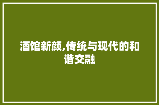酒馆新颜,传统与现代的和谐交融 酒馆新颜,传统与现代的和谐交融 MI家设计指南