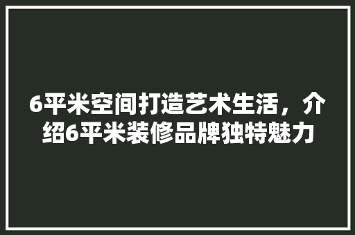 6平米空间打造艺术生活，介绍6平米装修品牌独特魅力 6平米空间打造艺术生活，介绍6平米装修品牌独特魅力 MI家公司推荐
