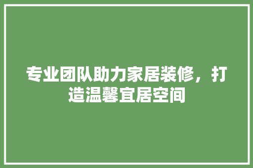 专业团队助力家居装修，打造温馨宜居空间 专业团队助力家居装修，打造温馨宜居空间 MI家设计指南