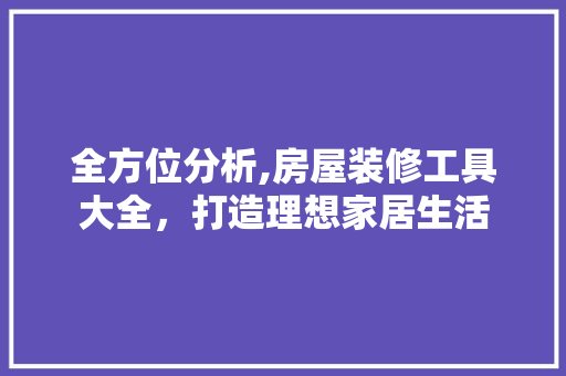 全方位分析,房屋装修工具大全，打造理想家居生活 全方位分析,房屋装修工具大全，打造理想家居生活 MI家公司推荐