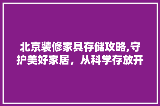 北京装修家具存储攻略,守护美好家居，从科学存放开始 北京装修家具存储攻略,守护美好家居，从科学存放开始 MI家设计百科