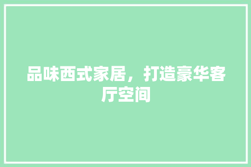 品味西式家居，打造豪华客厅空间 品味西式家居，打造豪华客厅空间 MI家装修攻略