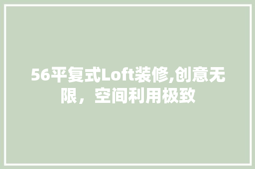 56平复式Loft装修,创意无限，空间利用极致 56平复式Loft装修,创意无限，空间利用极致 MI家装修攻略