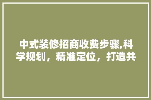 中式装修招商收费步骤,科学规划，精准定位，打造共赢市场