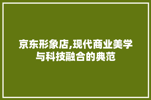 京东形象店,现代商业美学与科技融合的典范 京东形象店,现代商业美学与科技融合的典范 MI家公司推荐