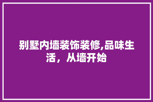 别墅内墙装饰装修,品味生活，从墙开始 别墅内墙装饰装修,品味生活，从墙开始 MI家设计指南