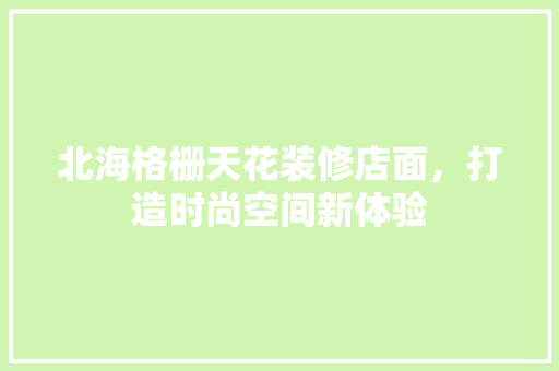 北海格栅天花装修店面，打造时尚空间新体验 北海格栅天花装修店面，打造时尚空间新体验 MI家设计指南