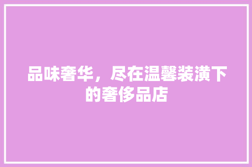 品味奢华，尽在温馨装潢下的奢侈品店 品味奢华，尽在温馨装潢下的奢侈品店 MI家设计百科