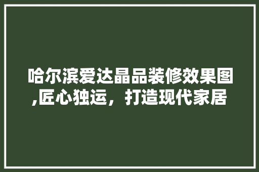 哈尔滨爱达晶品装修效果图,匠心独运，打造现代家居典范