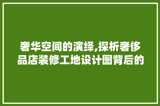 奢华空间的演绎,探析奢侈品店装修工地设计图背后的艺术与匠心 MI家公司推荐 奢华空间的演绎,探析奢侈品店装修工地设计图背后的艺术与匠心 奢华空间的演绎,探析奢侈品店装修工地设计图背后的艺术与匠心 MI家公司推荐