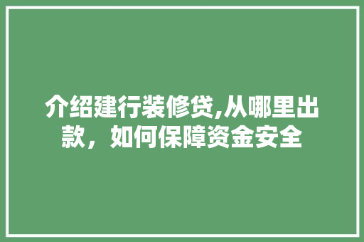 介绍建行装修贷,从哪里出款，如何保障资金安全