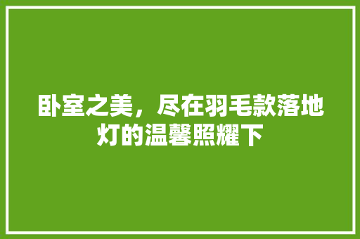 卧室之美，尽在羽毛款落地灯的温馨照耀下