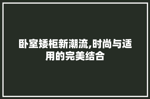卧室矮柜新潮流,时尚与适用的完美结合 卧室矮柜新潮流,时尚与适用的完美结合 MI家装修攻略