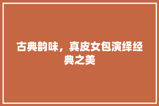 古典韵味，真皮女包演绎经典之美