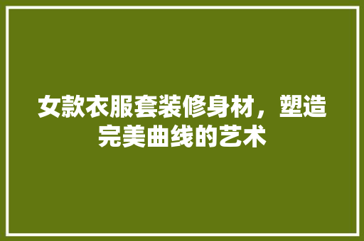 女款衣服套装修身材，塑造完美曲线的艺术 女款衣服套装修身材，塑造完美曲线的艺术 MI家公司推荐