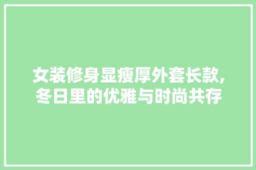 女装修身显瘦厚外套长款,冬日里的优雅与时尚共存 女装修身显瘦厚外套长款,冬日里的优雅与时尚共存 MI家装修攻略