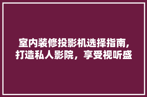 室内装修投影机选择指南,打造私人影院，享受视听盛宴(室内装修投影仪)