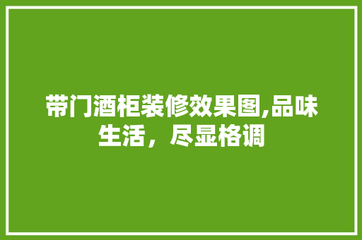 带门酒柜装修效果图,品味生活，尽显格调