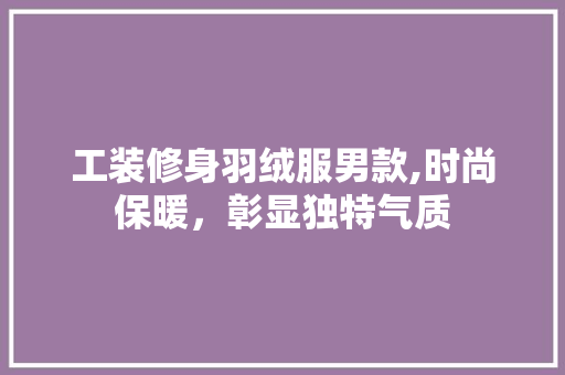 工装修身羽绒服男款,时尚保暖，彰显独特气质