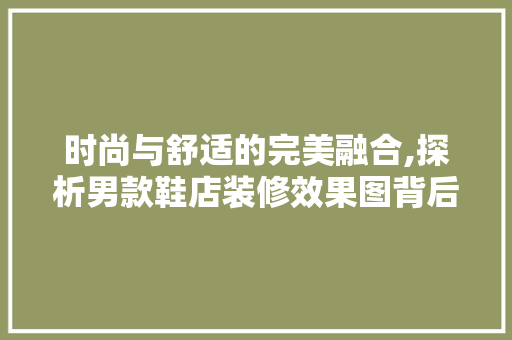 时尚与舒适的完美融合,探析男款鞋店装修效果图背后的设计理念(男鞋店装修风格)