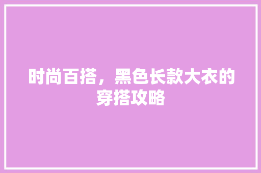 时尚百搭，黑色长款大衣的穿搭攻略 时尚百搭，黑色长款大衣的穿搭攻略 MI家设计指南