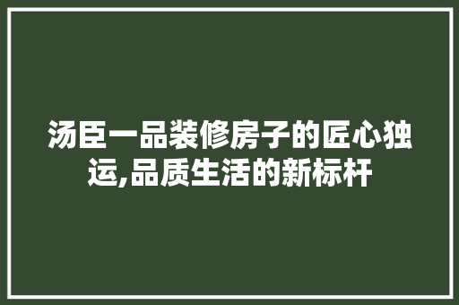汤臣一品装修房子的匠心独运,品质生活的新标杆 汤臣一品装修房子的匠心独运,品质生活的新标杆 MI家装修攻略