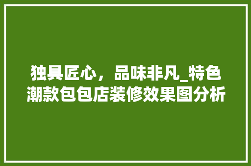 独具匠心，品味非凡_特色潮款包包店装修效果图分析 独具匠心，品味非凡_特色潮款包包店装修效果图分析 MI家装修攻略