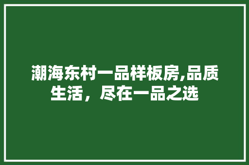 潮海东村一品样板房,品质生活，尽在一品之选 潮海东村一品样板房,品质生活，尽在一品之选 MI家设计指南