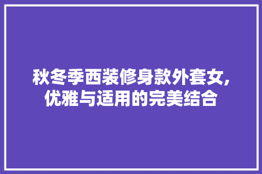 秋冬季西装修身款外套女,优雅与适用的完美结合 秋冬季西装修身款外套女,优雅与适用的完美结合 MI家公司推荐