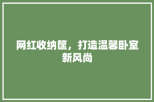 网红收纳筐，打造温馨卧室新风尚 网红收纳筐，打造温馨卧室新风尚 MI家设计指南