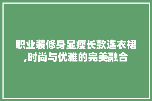 职业装修身显瘦长款连衣裙,时尚与优雅的完美融合 职业装修身显瘦长款连衣裙,时尚与优雅的完美融合 MI家设计指南